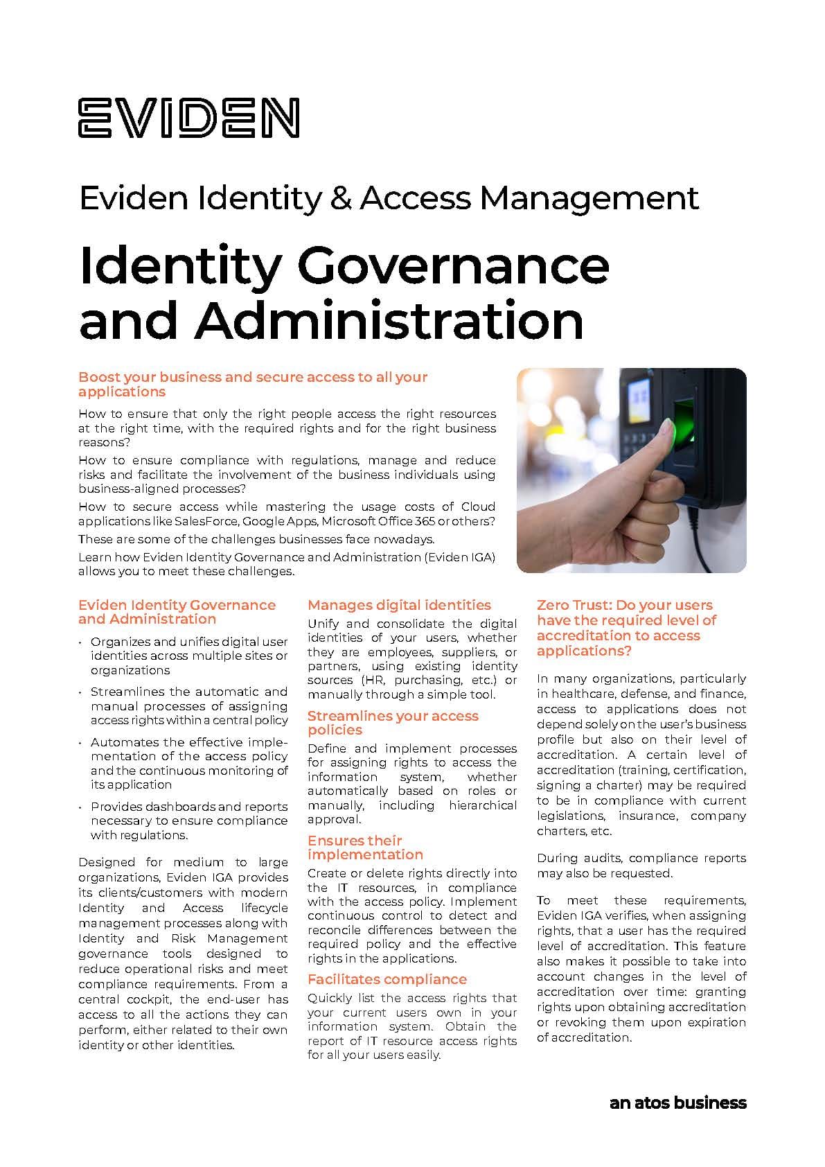 Eviden Identity Governance - IGA factsheet
