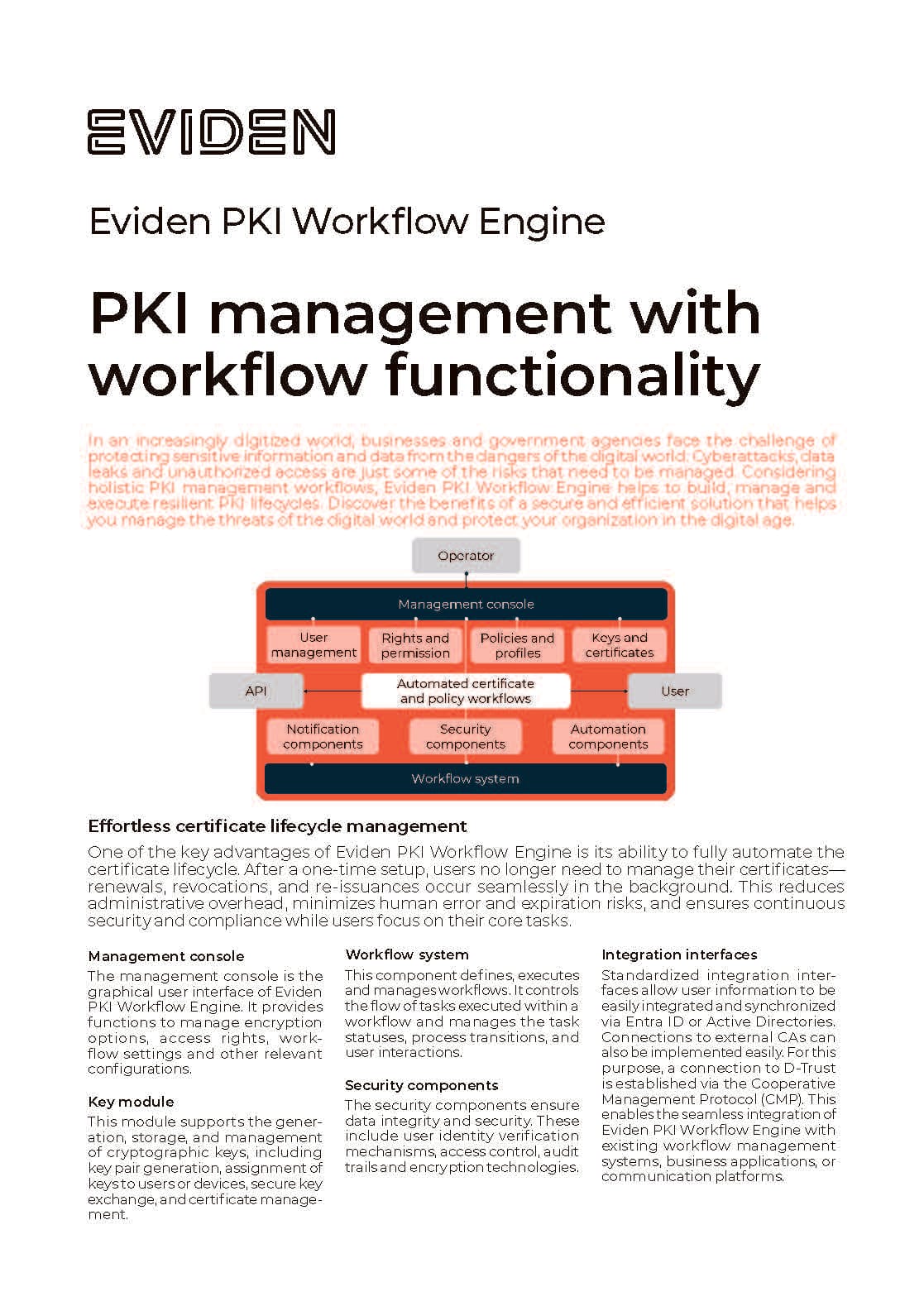 Eviden PKI Workflow Engine - factsheet