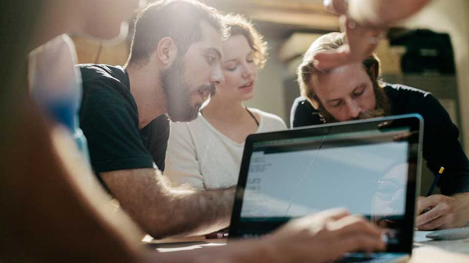 Group of people in maker space