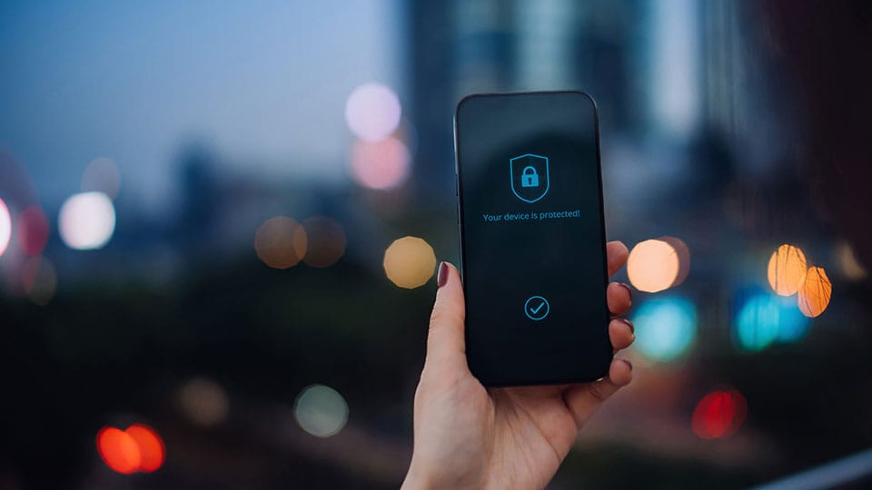 Privacy protection - Internet and mobile security concept