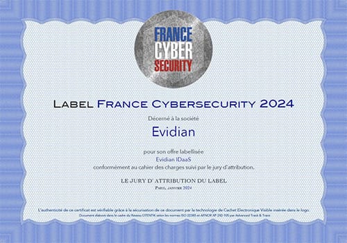 Eviden receives the "France Sécurité" label for its Evidian IDaaS solution