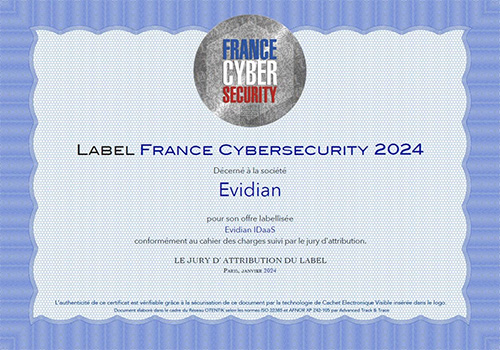 Eviden receives the “France Sécurité” label for its Evidian IDaaS solution